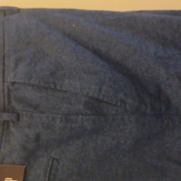Men's GAP Blue Linen Flat Front Pants. Sz 38x32 - Picture 6 of 9